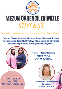 Mezun Öğrencilerimizle Söyleşi