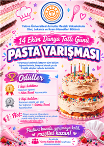 Genç Kalite Ekibinden 14 Ekim Dünya Tatlı Günü’ne Özel Pasta Yarışması
