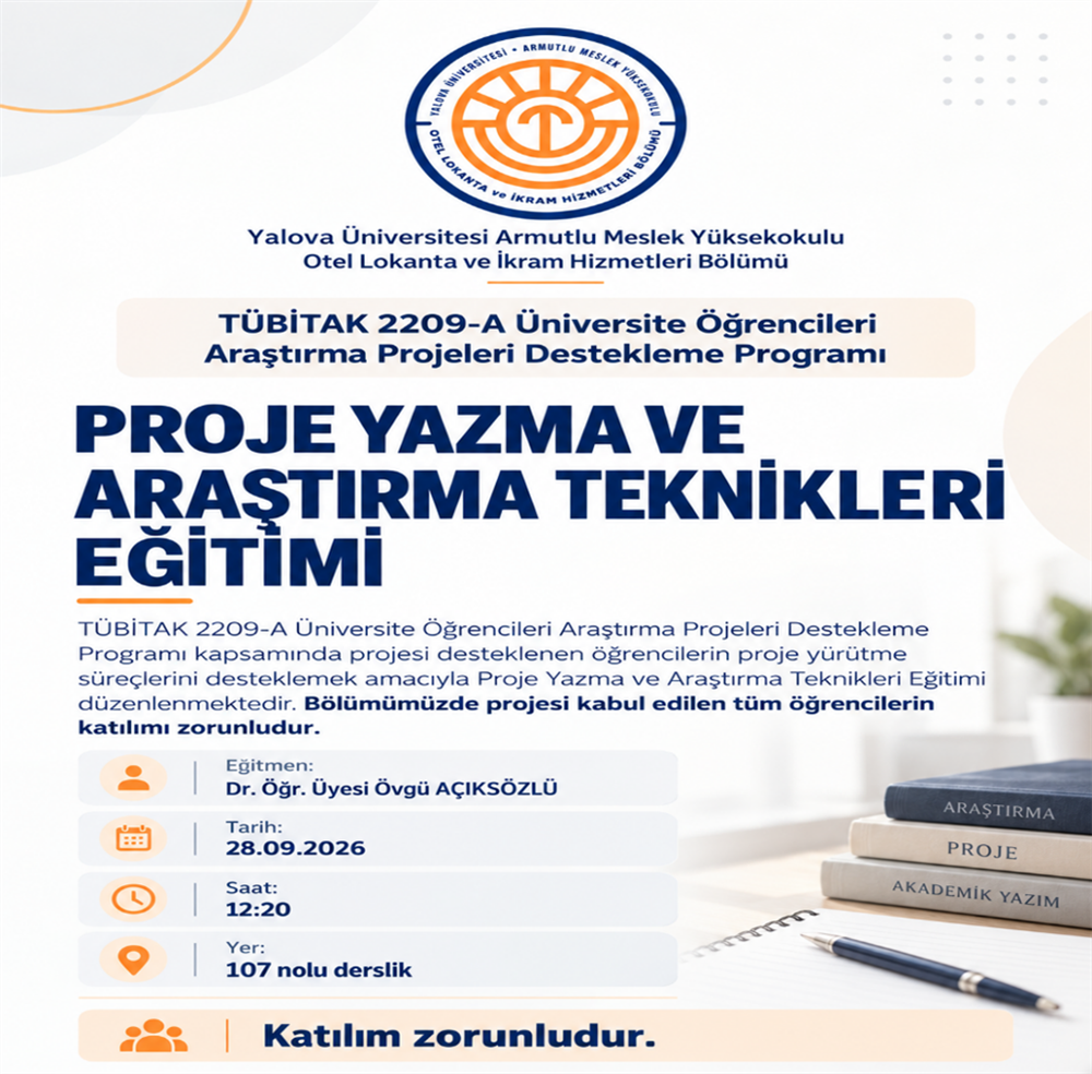Tübitak Eğitim Duyurusu