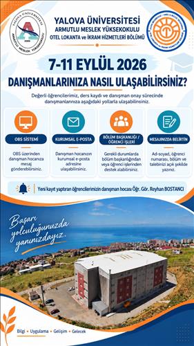 Yeni Kayıtlanan Öğrenciler İçin Danışmanlık Bilgileri